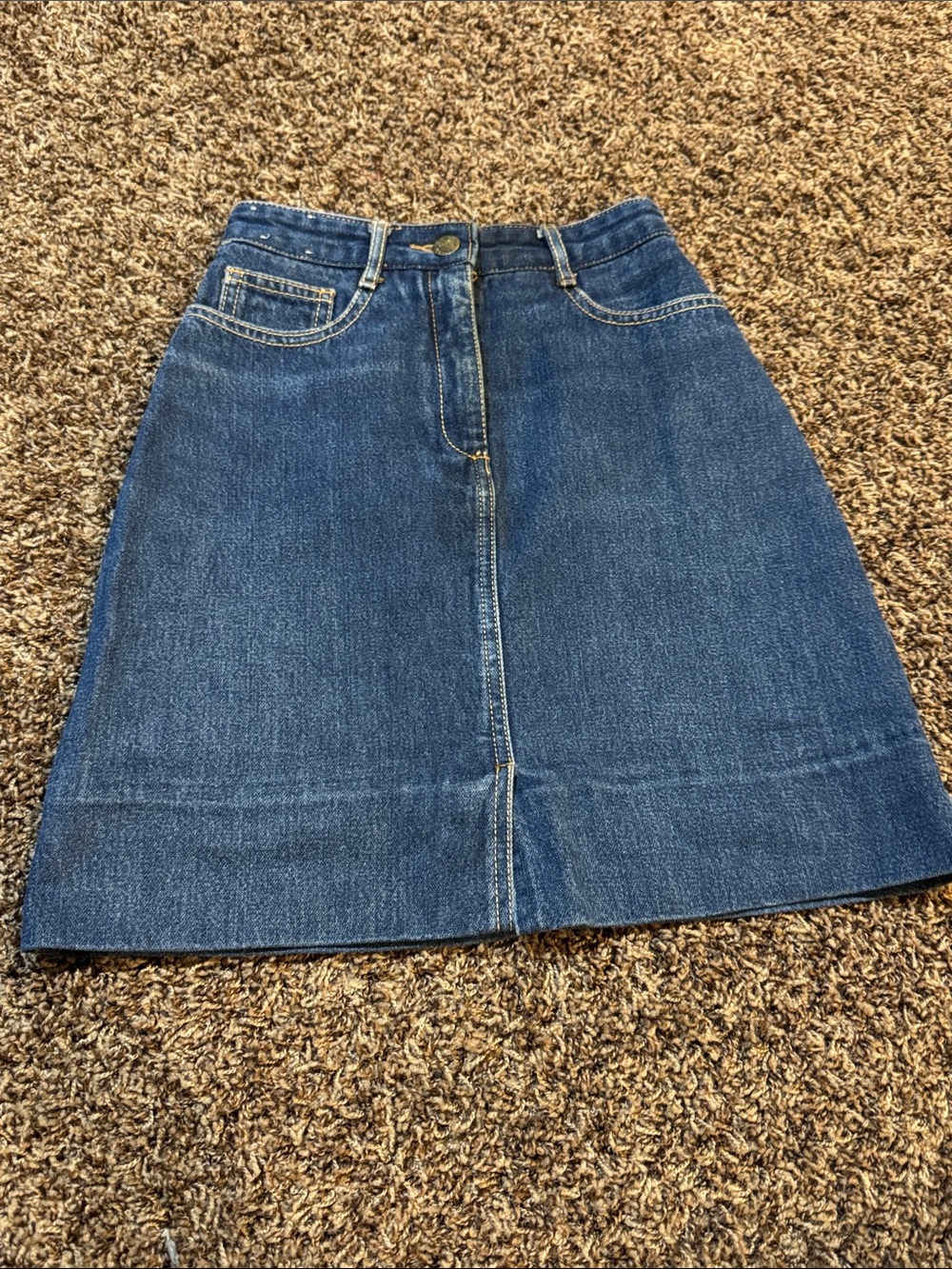 Vintage Jordache Classic Blue Denim A-Line Kids Skirt